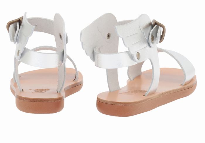 Ancient Greek Sandals Little Ikaria Soft Bambino Sandali Casual Argento | QLO7770IO