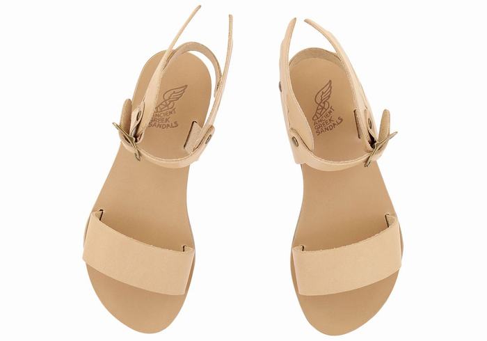 Ancient Greek Sandals Little Ikaria Soft Bambino Sandali Casual Beige | VCD9223XR