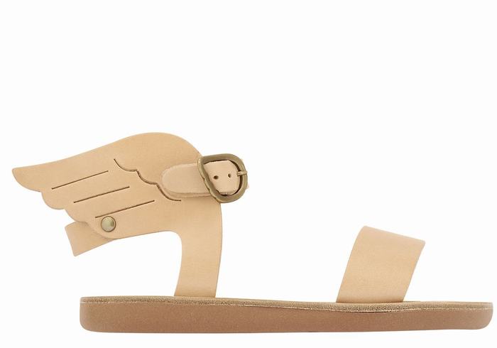 Ancient Greek Sandals Little Ikaria Soft Bambino Sandali Casual Beige | VCD9223XR