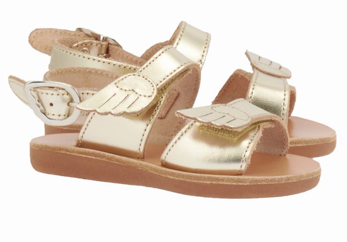 Ancient Greek Sandals Little Iliada Soft Bambino Sandali Casual Oro Bianche | EKD7838VW