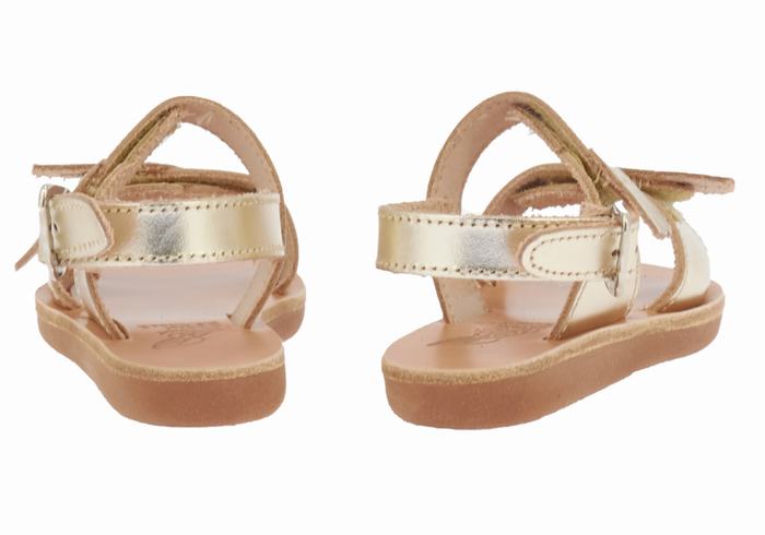 Ancient Greek Sandals Little Iliada Soft Bambino Sandali Casual Oro Bianche | EKD7838VW