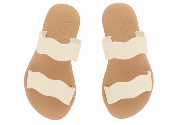 Ancient Greek Sandals Little Kastos Soft Bambino Sandali Scorrevoli Bianche | LZK2632AF