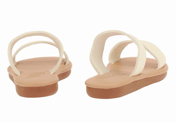 Ancient Greek Sandals Little Kastos Soft Bambino Sandali Scorrevoli Bianche | LZK2632AF