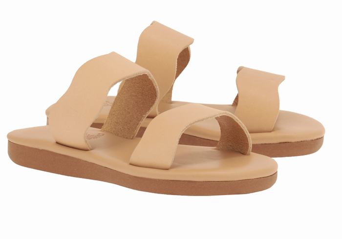 Ancient Greek Sandals Little Kastos Soft Bambino Sandali Scorrevoli Beige | LVV9089RW