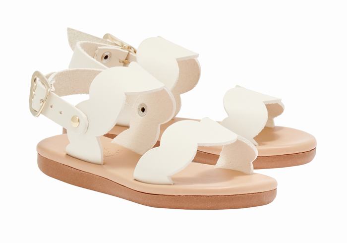 Ancient Greek Sandals Little Koxili Soft Bambino Sandali Bassi Bianche | UMT1563AZ