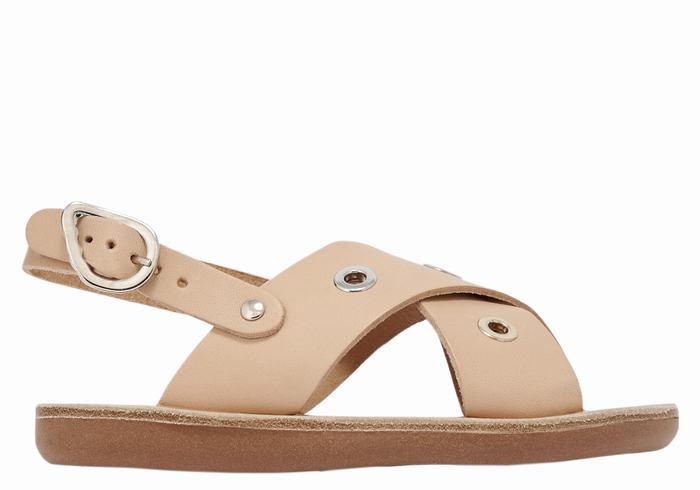 Ancient Greek Sandals Little Maria Eyelets Soft Bambino Sandali Casual Beige | TPH2036JC