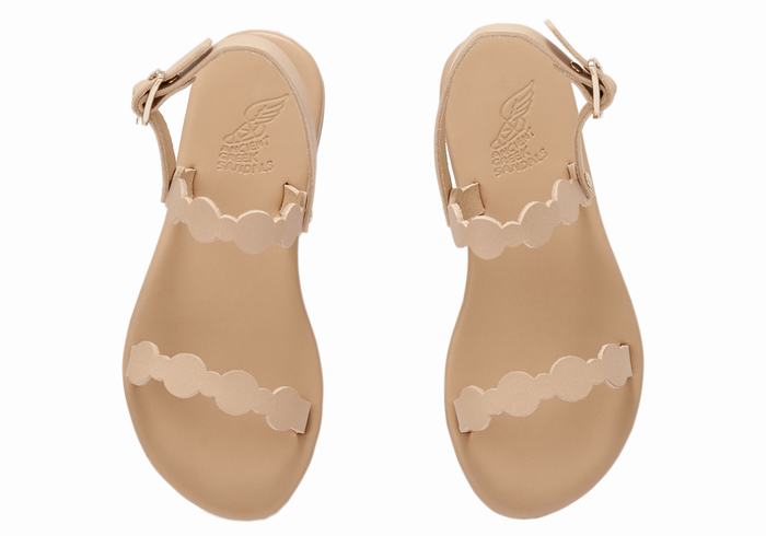 Ancient Greek Sandals Little Orion Soft Bambino Sandali Bassi Beige | QED8443DJ