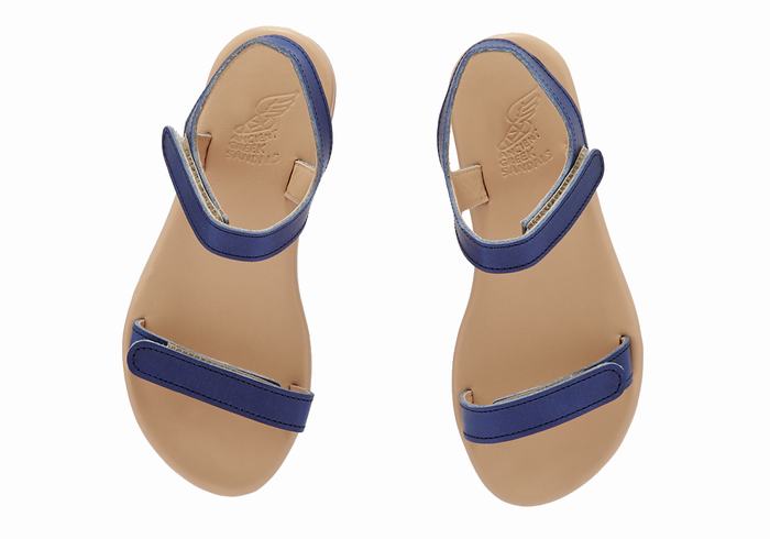 Ancient Greek Sandals Little Poros Soft Bambino Sandali Casual Blu Scuro | BGF4695TP