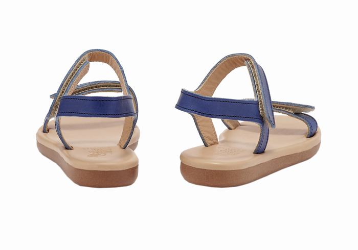 Ancient Greek Sandals Little Poros Soft Bambino Sandali Casual Blu Scuro | BGF4695TP