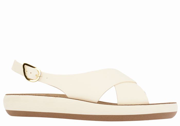 Ancient Greek Sandals Maria Comfort Donna Sandali con Plateau Bianche | YBV7976CX