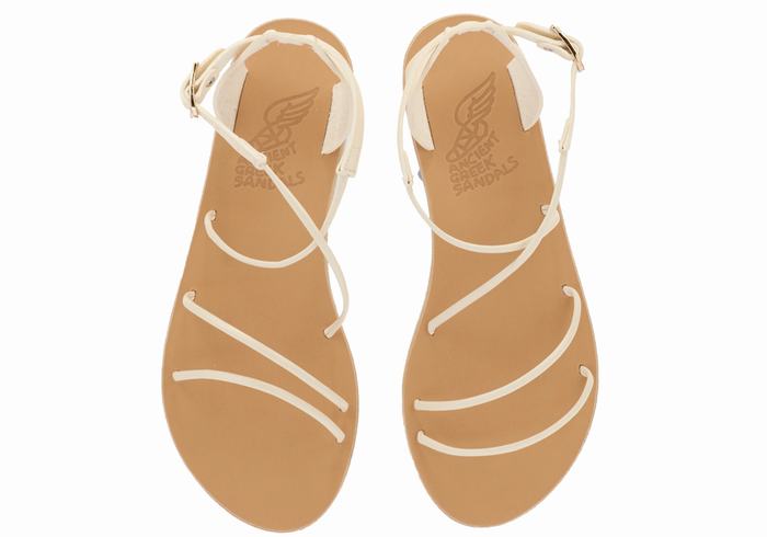 Ancient Greek Sandals Meloivia Donna Sandali Con Cinturino Bianche | QJI5123RQ