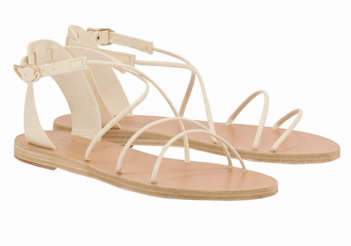 Ancient Greek Sandals Meloivia Donna Sandali Con Cinturino Bianche | QJI5123RQ