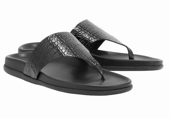 Ancient Greek Sandals Mera Footbed Donna Infradito Nere | AYD5457SA