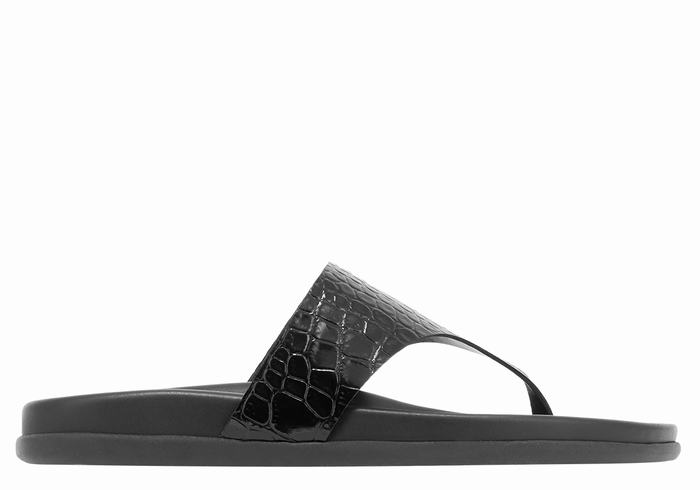 Ancient Greek Sandals Mera Footbed Donna Infradito Nere | AYD5457SA