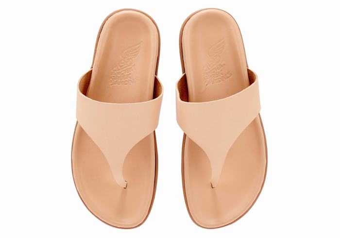 Ancient Greek Sandals Mera Footbed Donna Infradito Beige | BWR9065EG