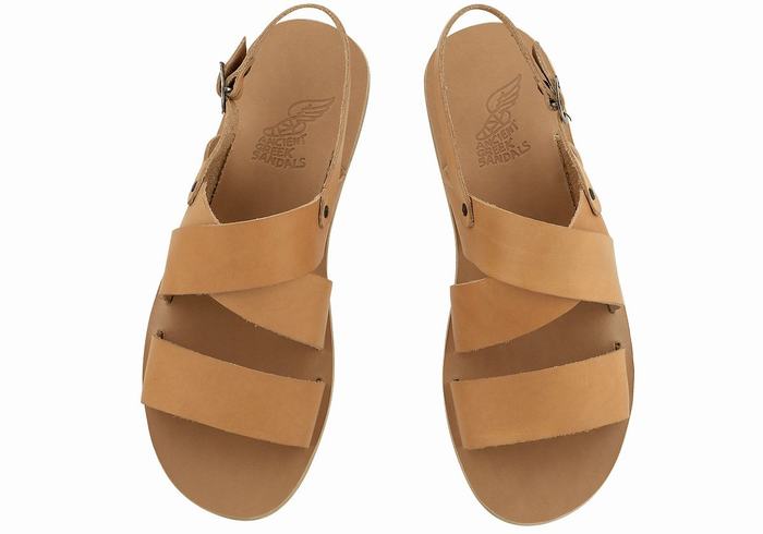 Ancient Greek Sandals Miltos Uomo Sandali Casual Beige | REW9835QK