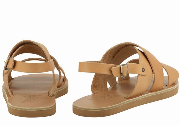 Ancient Greek Sandals Miltos Uomo Sandali Casual Beige | REW9835QK