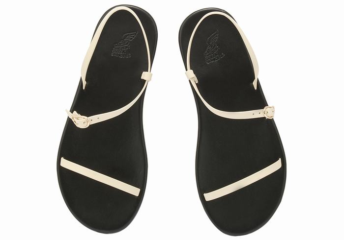 Ancient Greek Sandals Niove Donna Sandali Con Cinturino Sul Retro Bianche | GFM9044EW