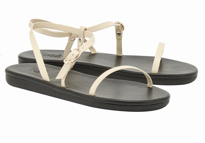 Ancient Greek Sandals Niove Donna Sandali Con Cinturino Sul Retro Bianche | GFM9044EW