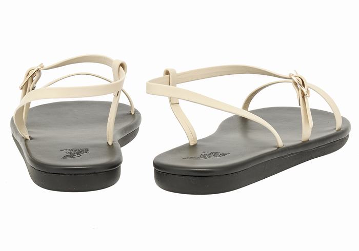 Ancient Greek Sandals Niove Donna Sandali Con Cinturino Sul Retro Bianche | GFM9044EW