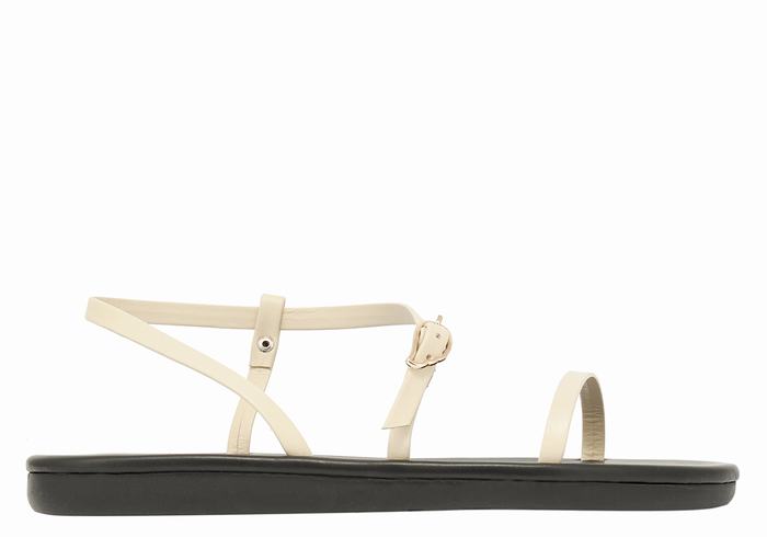 Ancient Greek Sandals Niove Donna Sandali Con Cinturino Sul Retro Bianche | GFM9044EW