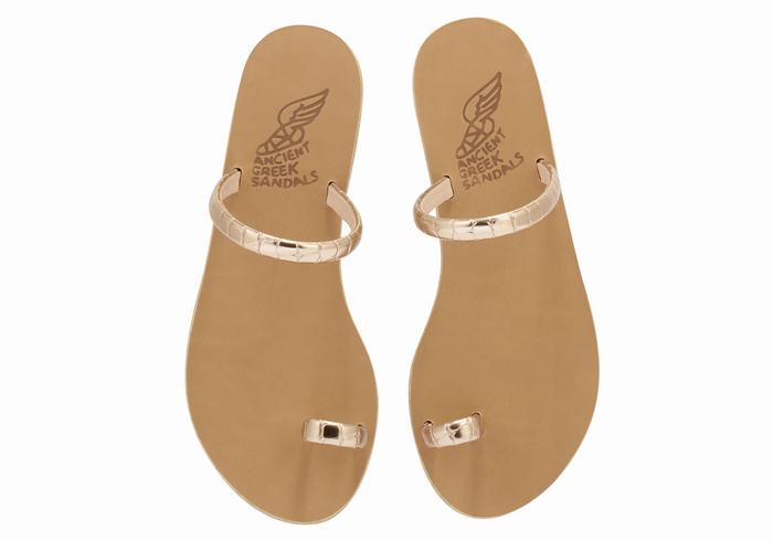 Ancient Greek Sandals Ophion Donna Sandali Con Puntale Rosa Oro | GKL7017MJ