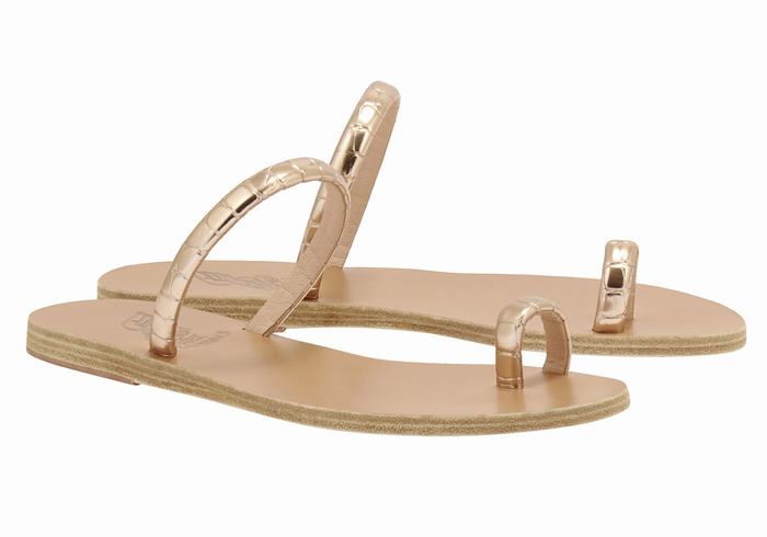 Ancient Greek Sandals Ophion Donna Sandali Con Puntale Rosa Oro | GKL7017MJ