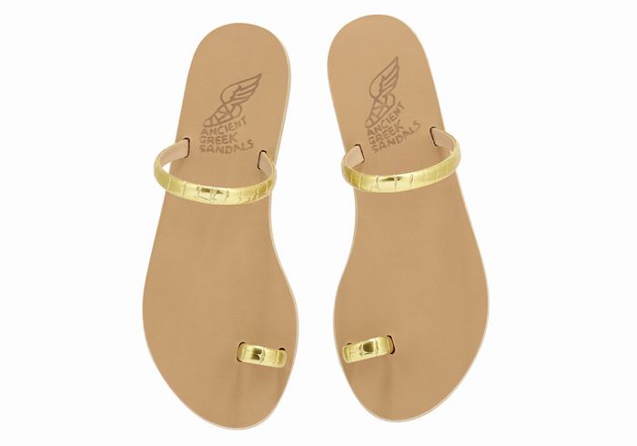 Ancient Greek Sandals Ophion Donna Sandali Con Puntale Oro | IIQ995YO