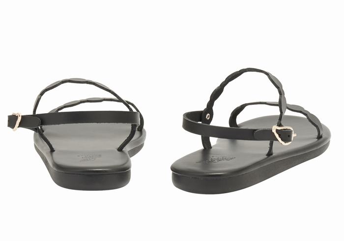 Ancient Greek Sandals Orion Donna Sandali Con Cinturino Sul Retro Nere | WGS5439NQ