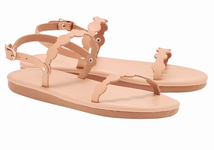 Ancient Greek Sandals Orion Donna Sandali Con Cinturino Sul Retro Beige | CDY348AG