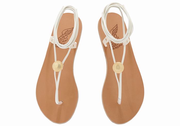 Ancient Greek Sandals Persephone Donna Sandali Da Gladiatore Bianche | RIE8992SV