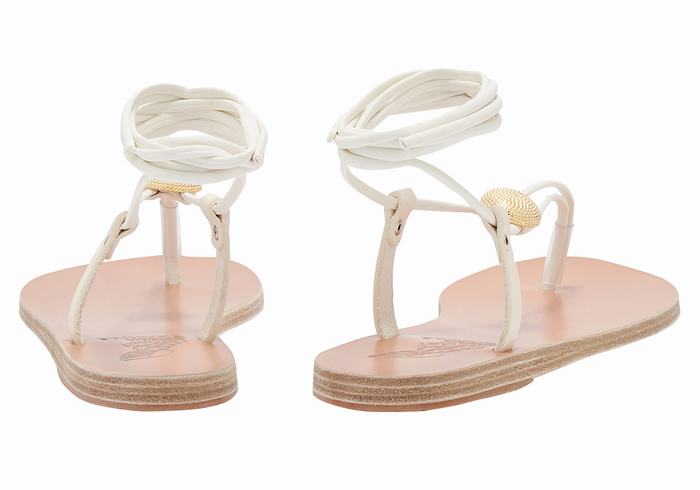 Ancient Greek Sandals Persephone Donna Sandali Da Gladiatore Bianche | RIE8992SV