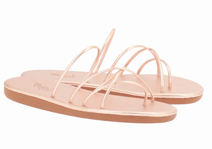 Ancient Greek Sandals Pu Donna Sandali Scorrevoli Rosa Oro | RFT10010BU