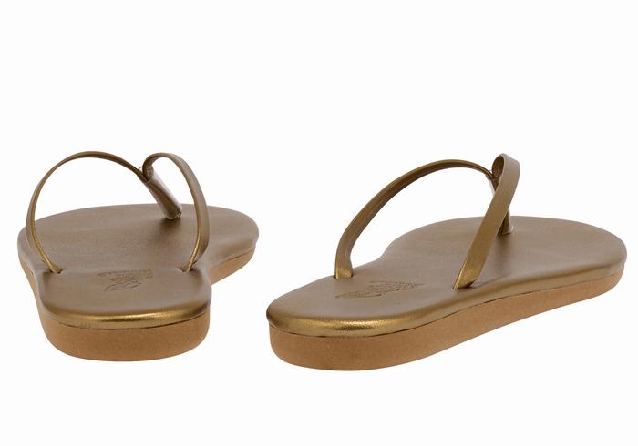 Ancient Greek Sandals Saionara Donna Infradito Oro Marroni | DJF1283XQ