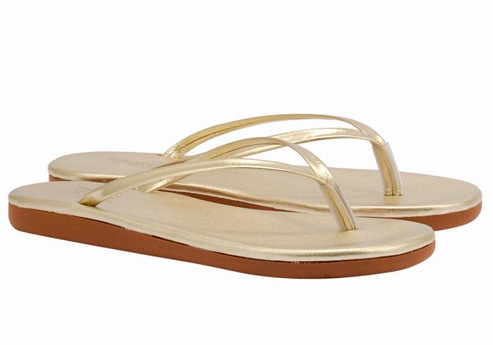 Ancient Greek Sandals Saionara Donna Infradito Oro Bianche | IFD1526WI