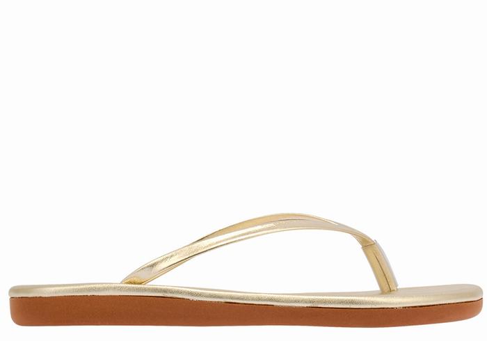 Ancient Greek Sandals Saionara Donna Infradito Oro Bianche | IFD1526WI