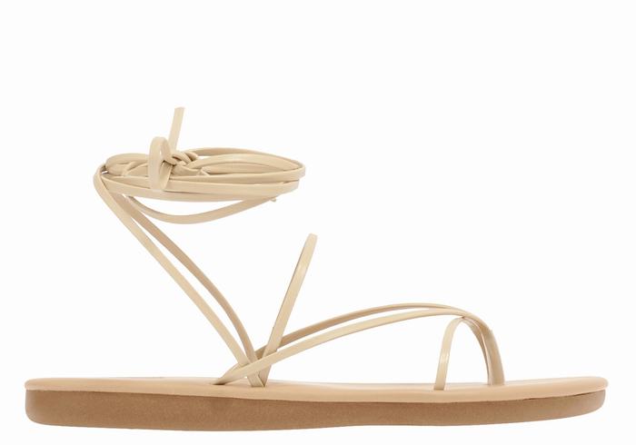 Ancient Greek Sandals String Donna Sandali Da Gladiatore Beige | YMH373JH