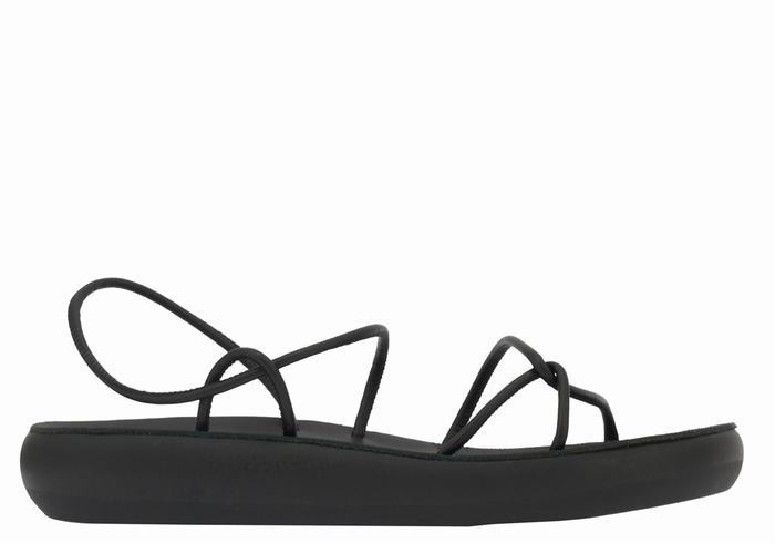 Ancient Greek Sandals Taxidi Comfort Donna Sandali Con Cinturino Sul Retro Nere | GAB2221OI