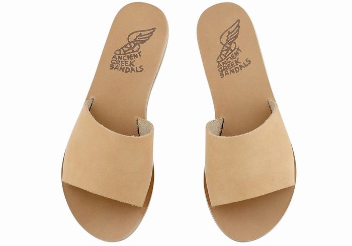 Ancient Greek Sandals Taygete Donna Sandali Scorrevoli Beige | RNQ3574DK