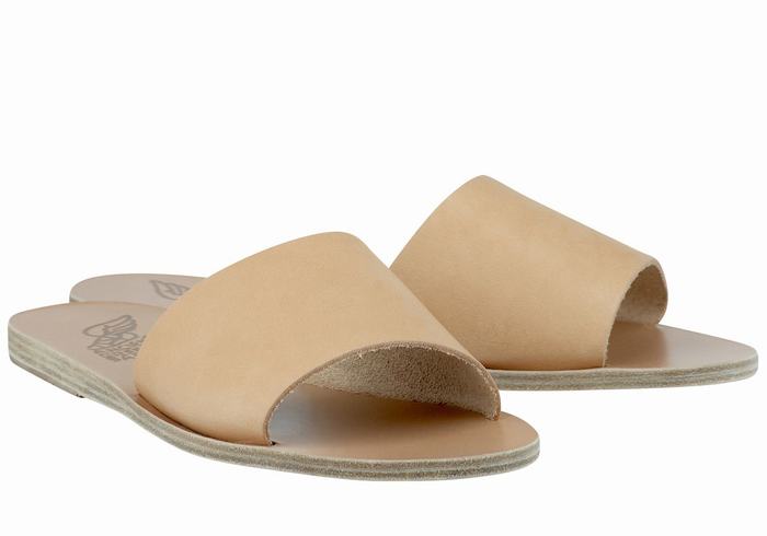 Ancient Greek Sandals Taygete Donna Sandali Scorrevoli Beige | RNQ3574DK