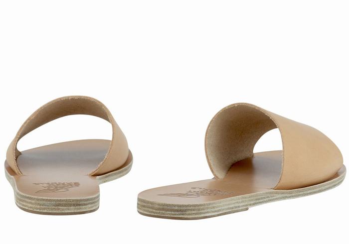 Ancient Greek Sandals Taygete Donna Sandali Scorrevoli Beige | RNQ3574DK