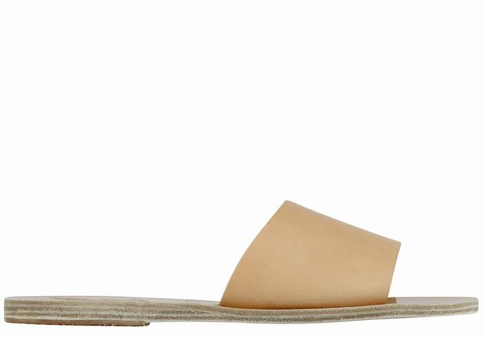 Ancient Greek Sandals Taygete Donna Sandali Scorrevoli Beige | RNQ3574DK