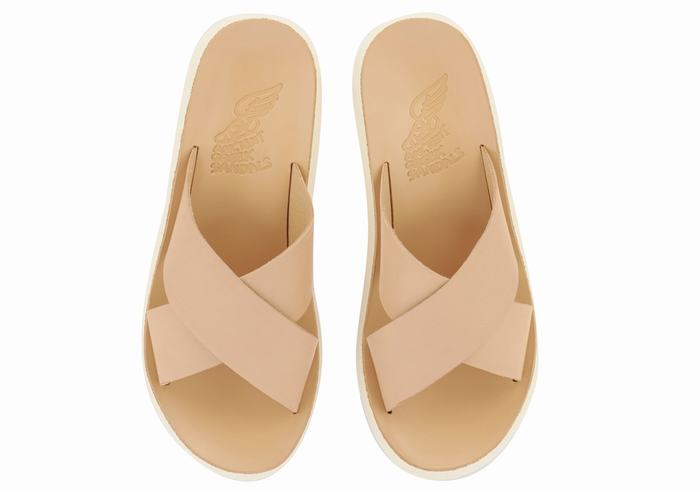 Ancient Greek Sandals Thais Comfort Donna Sandali Scorrevoli Beige | JQM861WB