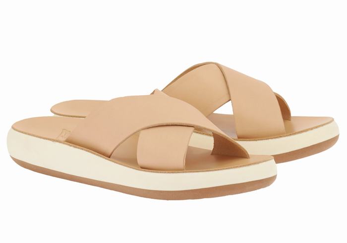 Ancient Greek Sandals Thais Comfort Donna Sandali Scorrevoli Beige | JQM861WB