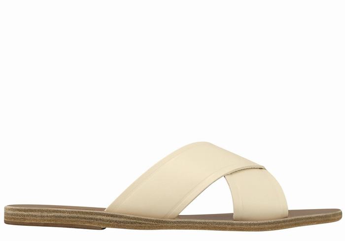 Ancient Greek Sandals Thais Donna Sandali Scorrevoli Bianche | TBD537HN