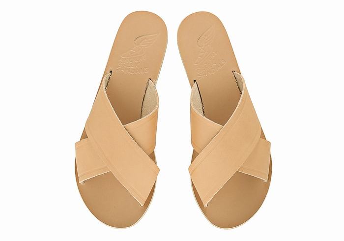 Ancient Greek Sandals Thais Donna Sandali Scorrevoli Beige | TQG9217JO