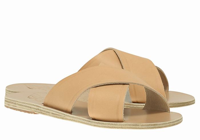 Ancient Greek Sandals Thais Donna Sandali Scorrevoli Beige | TQG9217JO