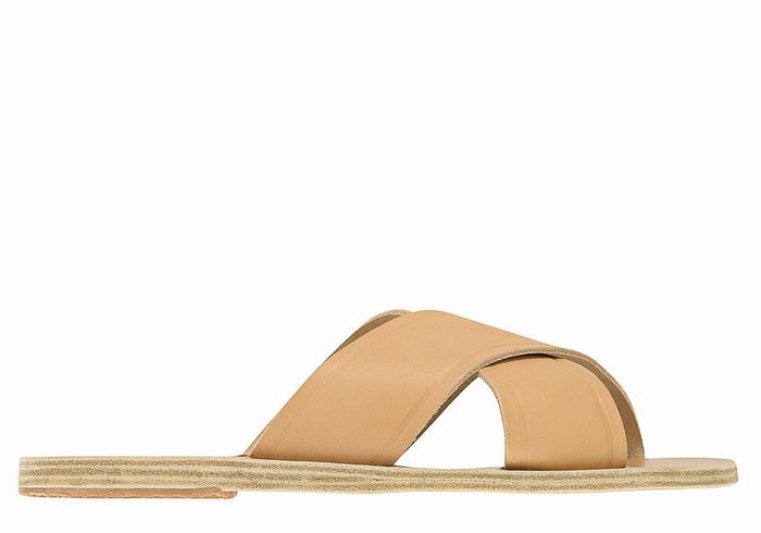 Ancient Greek Sandals Thais Donna Sandali Scorrevoli Beige | TQG9217JO