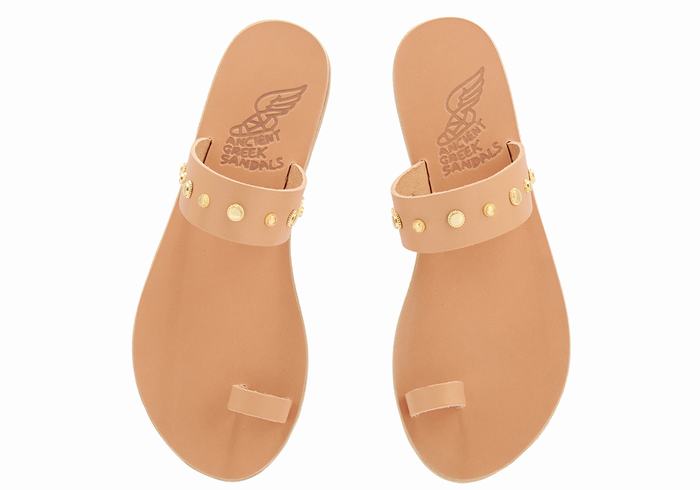 Ancient Greek Sandals Thalia Bee Donna Sandali Con Puntale Beige | RZQ7729GV