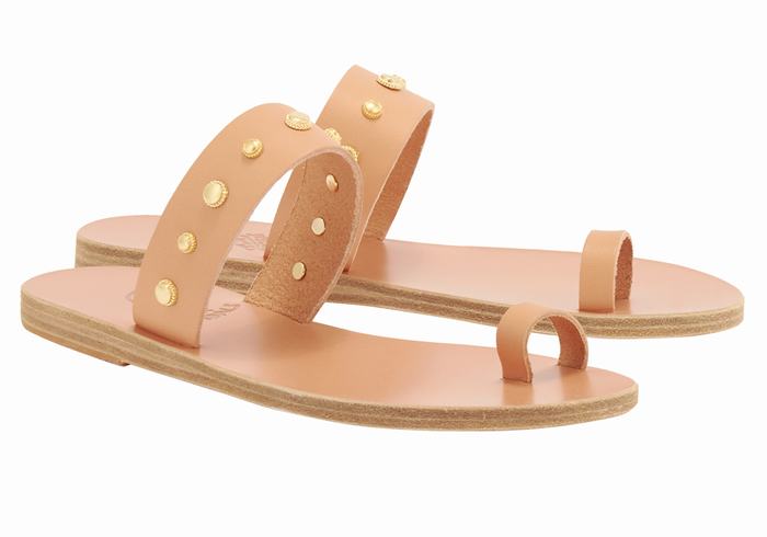 Ancient Greek Sandals Thalia Bee Donna Sandali Con Puntale Beige | RZQ7729GV